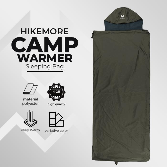 Gambar Sleeping Bag Hiking Polar Outdoor Hikemore Camp Warmer Terbaru - Army dari Hikemore undefined Tokopedia