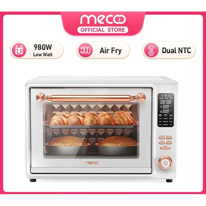 Gambar Mecoo Aesthetic Premium Digital Oven Listrik 980 Low Watt 38 Liter / Smart LED Air Fryer / Pemanggang - Putih dari Take Me Out undefined Tokopedia