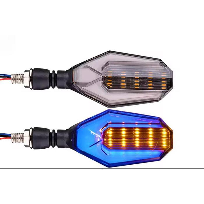 Gambar Lampu Senja Rem Sein Sen Running LED Vixion Vario Mx King CBR Aerox - Yellow Blue dari FFMOTOR undefined Tokopedia