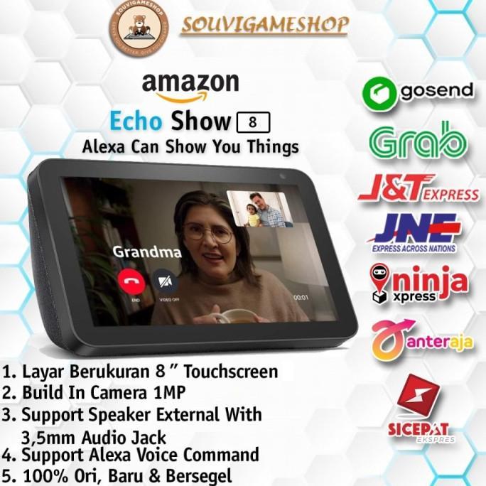 Gambar PALING MURAH !! Amazon Echo Show 8 - HD 8" smart display with Alexa - CHARCOAL BLACK dari FORB STOREE undefined Tokopedia