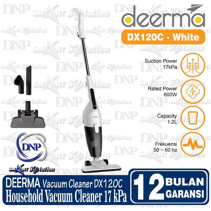 Gambar Deerma DX120C Vacuum Cleaner/Home Penyedot Debu/Portable Handheld 2 in 1 Silent - Putih dari DNP Smart Solution undefined Tokopedia