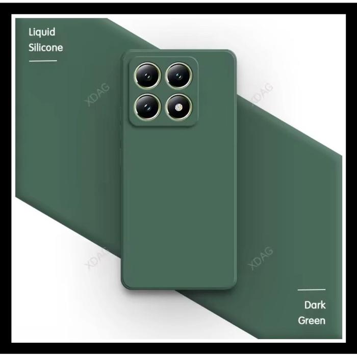 Gambar Xiaomi 14T / Mi 14T Pro 5G Silicone Liquid Rubber Original Casing Soft Case Cover Silikon Microfiber - HIJAU TUA., XIAOMI 14T PRO dari Case Thebest undefined Tokopedia