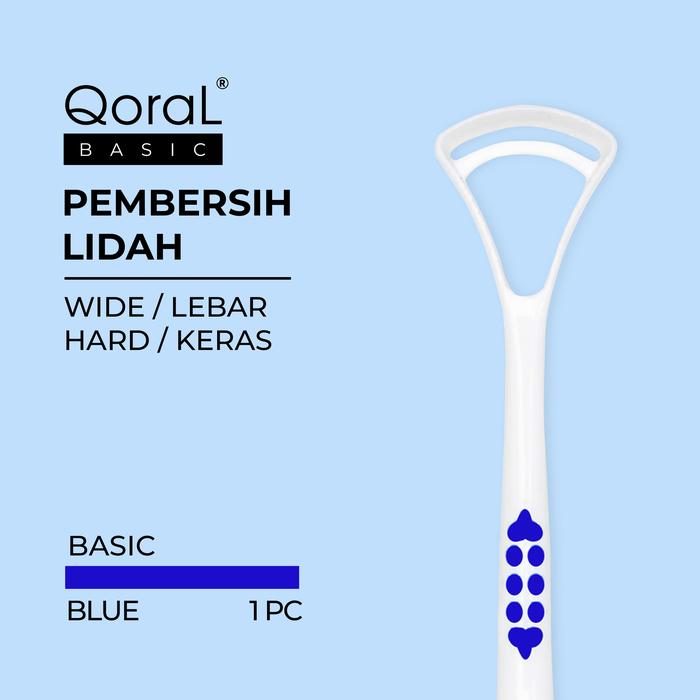 Gambar QoraL BASIC pembersih lidah / sikat lidah / tongue cleaner - Blue dari QoraL ID Kota Administrasi Jakarta Utara Tokopedia