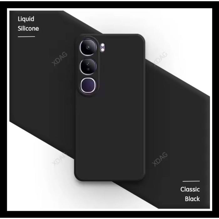 Gambar Vivo V40 Lite 4G 5G Silicone Liquid Rubber Original Casing Soft Case Cover Silikon Microfiber - HITAM., VIVO V40 LITE dari Case Thebest undefined Tokopedia
