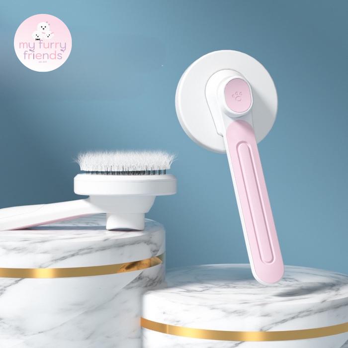 Gambar Sisir grooming hewan kucing anjing pet floating hair brush for cat dog - Pink dari Myfurryfriends.id undefined Tokopedia