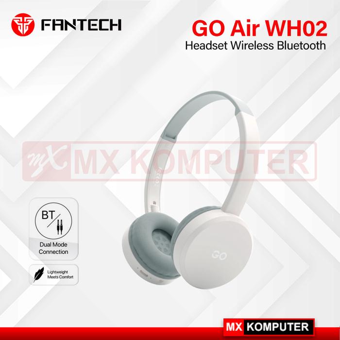 Gambar Fantech GO Air WH02 | Dual Mode Bluetooth Wireless Headset - Beige dari MXKomputer_NEW undefined Tokopedia
