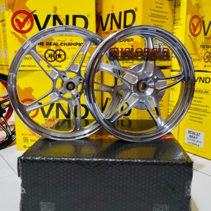 Gambar velg bintang laut vnd pelek vario 150 beat scoopy mio ring 14 - titanium, vario 125/150 dari susieasia undefined Tokopedia