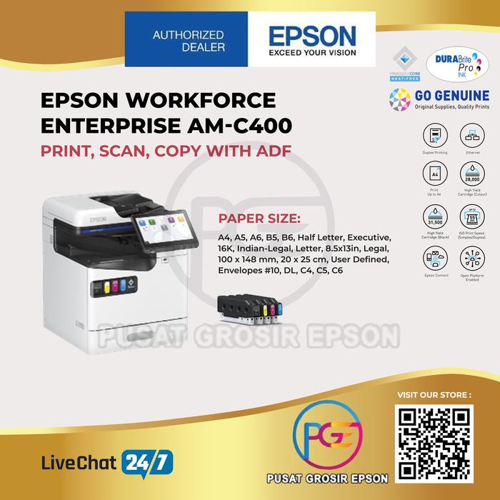 Gambar Printer Epson WorkForce Enterprise AM-C400 AMC400 AM C400 A4 Colour Multifunction dari Epson Online Store undefined Tokopedia