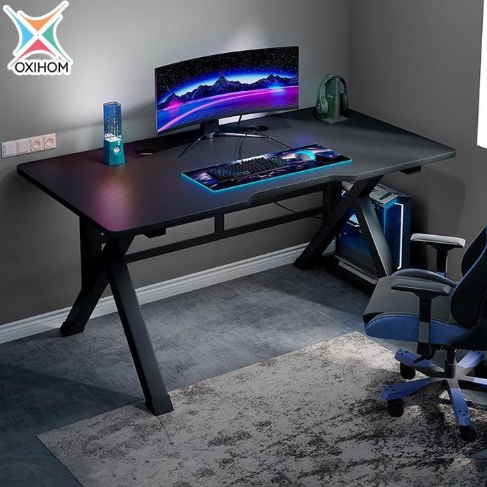 Gambar (new) Oxihom Meja Gaming Meja Belajar Meja Komputer PC Meja Kerja Minimalis - F1301 HItam, 100x60cm dari geopart undefined Tokopedia