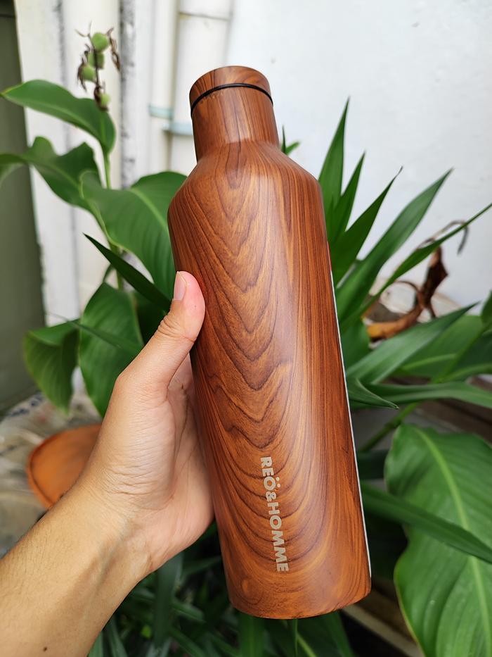 Gambar Botol Minum Trendy 2 Tone Tumbler Flask 500 ML HR-555 X Ergonomic Easy - Wood Pattern dari Ollahomeliving undefined Tokopedia