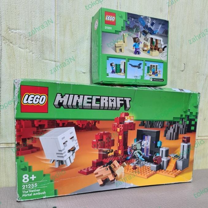 Gambar LEGO Minecraft 21255 The Nether Portal Ambush + LEGO Minecraft 21251 - 21251 dari fitrianahcrll88 undefined Tokopedia