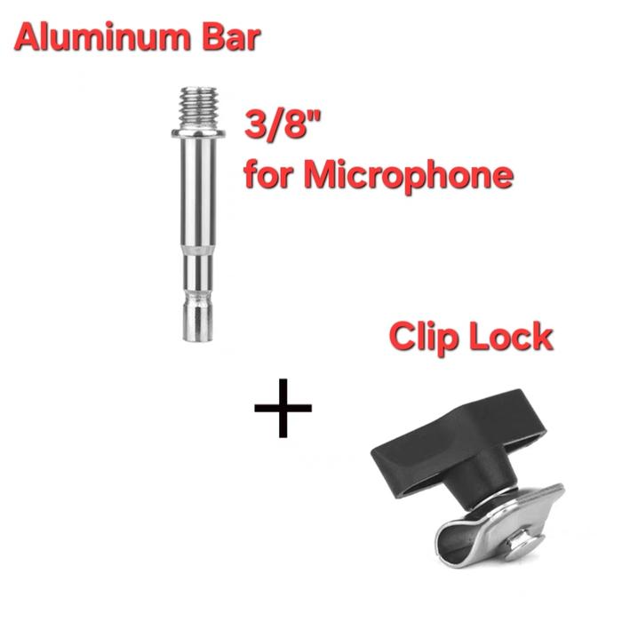 Gambar SPARE PARTS Bracket Screw Mic 3/8inch with Clip & Screw for Arm Stand - COMPLETE dari Pro-X Technology undefined Tokopedia