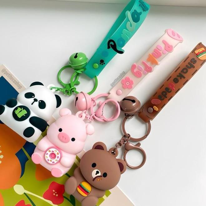 Jual terbaru CHUBBY SQUISHY ANIMAL KEYCHAIN PIGGY BABI GANTUNGAN