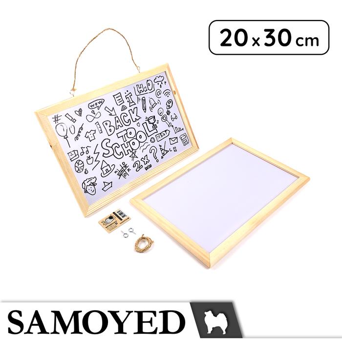 Gambar Papan Tulis / Gambar / Spidol / Gantung / White Writing / Drawing / Display / Decoration / Menu / Marker Board / Whiteboard Samoyed WRBD-M-LW-2030 dari Stasio undefined Tokopedia