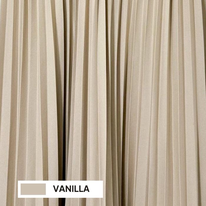 Gambar ROK PLISKET 100 CM / ROK PLISKET PANJANG / ROK REMPEL / ROK LIPET - VANILLA dari MASKERKING undefined Tokopedia