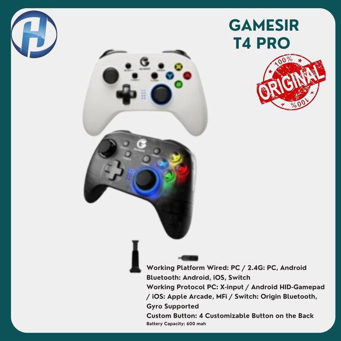 Gambar Gamesir T4 pro Gamepad Game Controller Joystick Smartphone Holder - Hitam, garansi 1 bulan dari HeLo Official Store undefined Tokopedia
