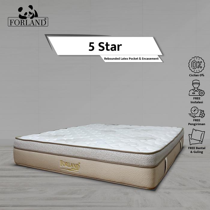 Gambar [JABODETABEK] - Forland 5 Star Springbed Natural Latex Pocket Spring Plushtop Encasement Foam - Springbed, 90 x 200 dari Forland Living undefined Tokopedia