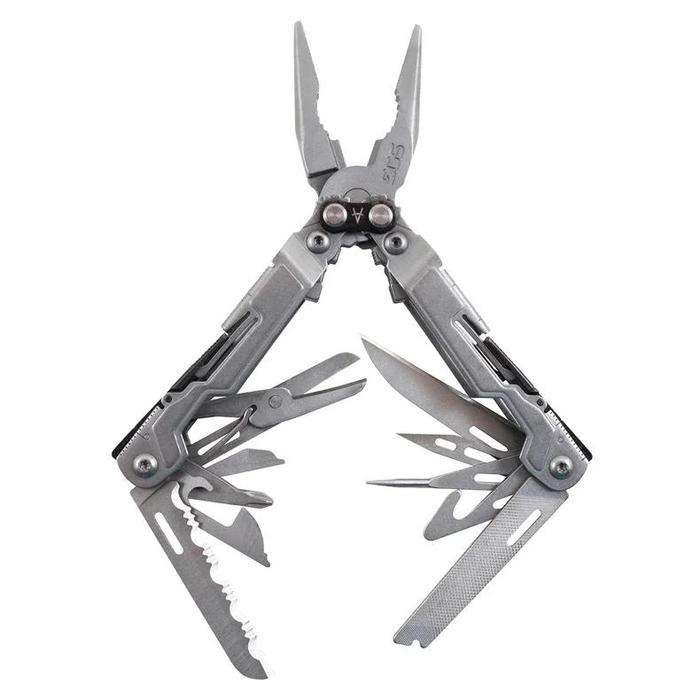 Gambar IMPORT SOG 18 IN 1 POWERPINT MULTI-TOOL FOLDING PLIERS MINI EDC HAND TOOLS SCISSORS POCKET OUTDOOR CAMPING SURVIVAL EQUIPMENTS-PP1001 - PP1001-CP, 5 Inches dari jayashop444 undefined Tokopedia