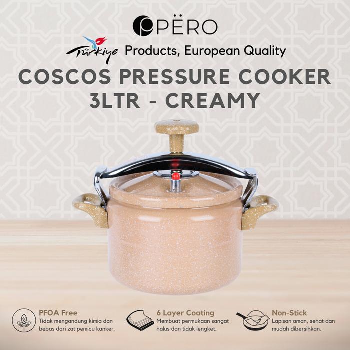Gambar Pero Coscos Biogranite Pressure Cooker 3LT 20cm / Panci Presto Kukus Multingfungsi Kapasitas 3LT Ukuran 20cm Anti Lengket - Creamy dari Pero Indonesia undefined Tokopedia