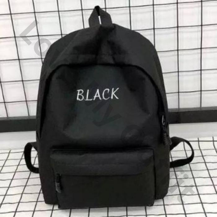 Gambar Tas Cewek Cowok Unisex Font Yellow Black Green Red Backpack Baru Keren - Hitam dari Love My Outfit undefined Tokopedia