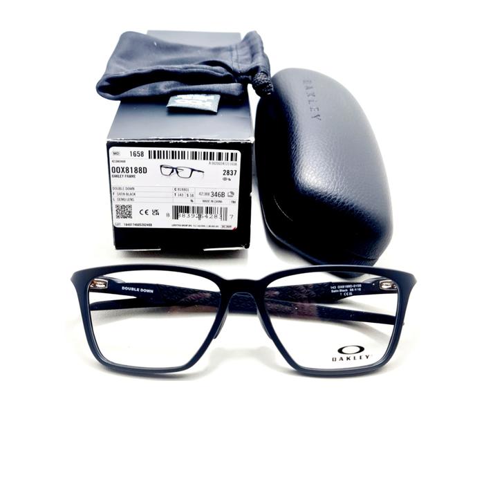 Gambar Frame Kacamata Oakley Double Down OX8188D-01 Satin Black Original - 58 dari optic2mata undefined Tokopedia