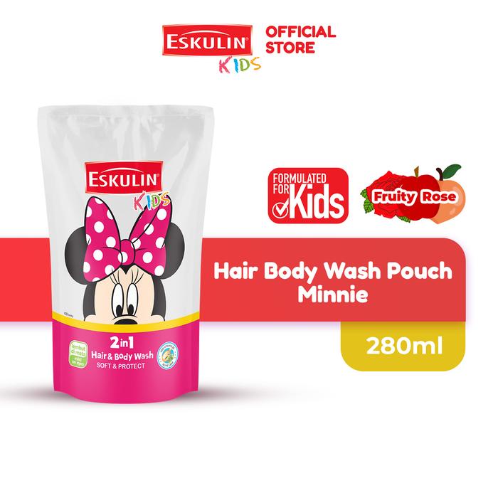 Gambar Eskulin Kids Hair Body Wash Minnie Pouch 280ml dari Sleek Baby Store undefined Tokopedia