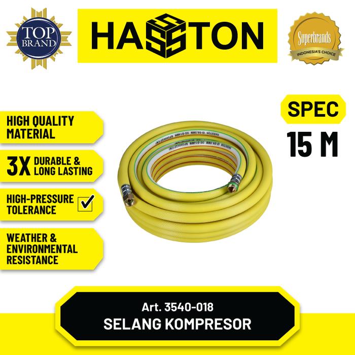 Gambar Hasston Selang Kompresor / Selang Angin Compressor + Connector (3540) - 10 Meter dari Hasston Tools undefined 3 Tokopedia