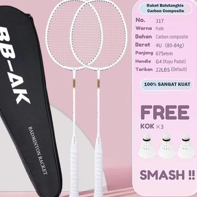 Gambar Raket Carbon/Badminton Racket GR 520 Silver Termasuk Senar Plus Cover - Carbon Putih, Raket + tas dari CV WHILLSON undefined Tokopedia