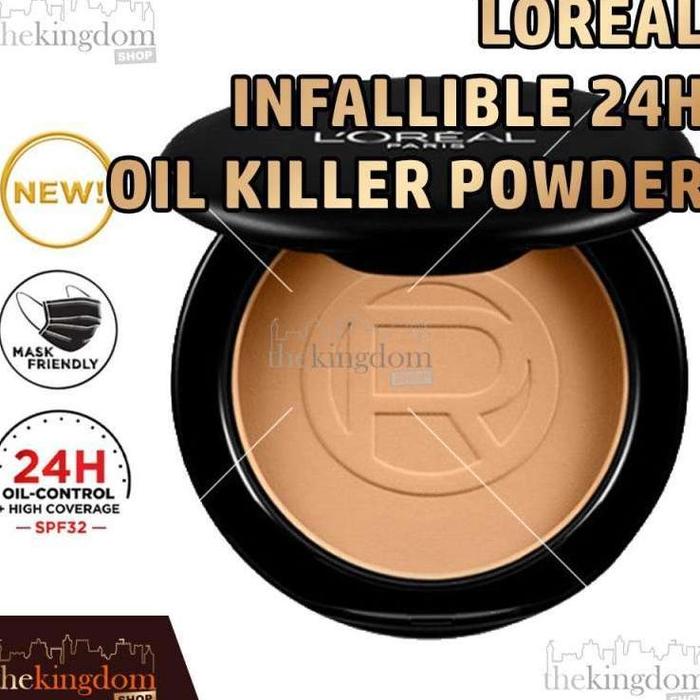 Gambar Loreal Infallible 24H Oil Killer High Coverage Powder Bedak Natural -Best Terkini - 105 Fair Linen dari arasiteru undefined Tokopedia