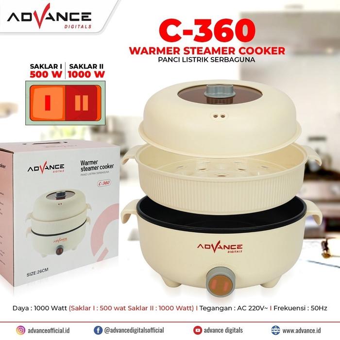 Gambar Advance C-330 / C-310 / C-350 Panci Listrik Elektrik Multifungsi Warmer Steamer Cooker - C-360 dari Advance Digitals Bandung undefined Tokopedia