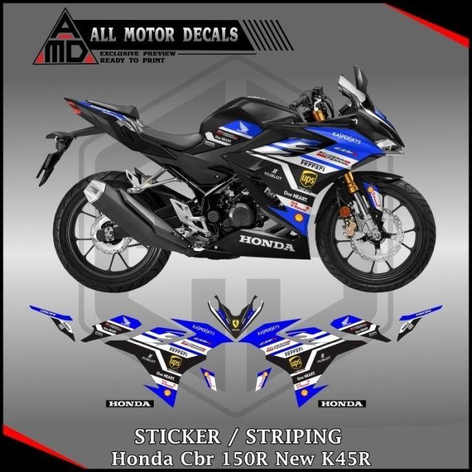 Jual 100% NEW STICKER HONDA CBR 150R NEW K45R CUSTOM MOTIF FERRARI