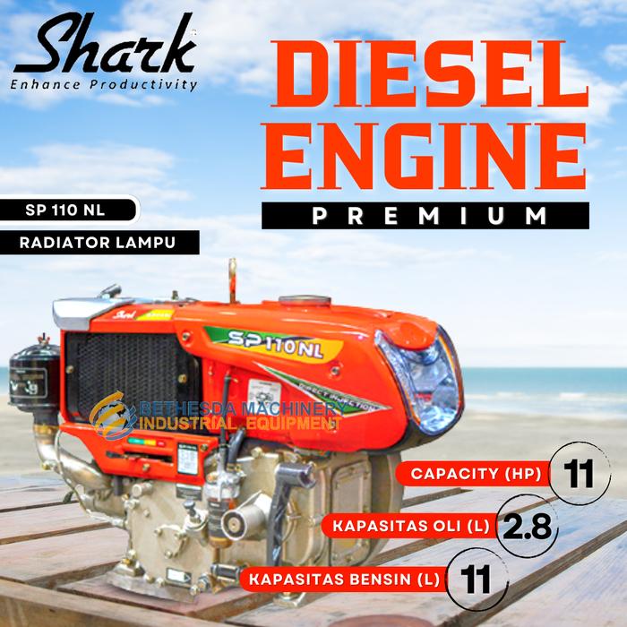 Gambar Penggerak Diesel / Mesin Shark 8.5 HP engine serbaguna SP 85 NL - SP 110 NL dari Engineering Machine undefined Tokopedia