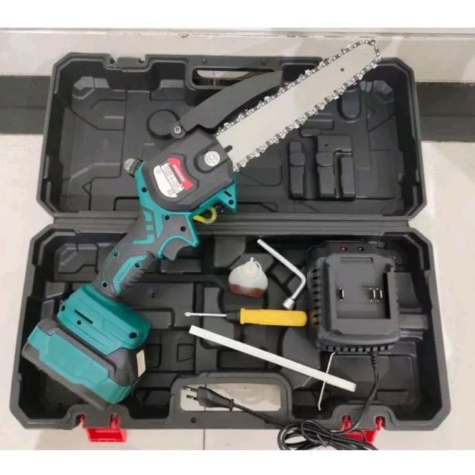 Gambar Chainsaw Cas Cordless Chain Saw Modern 20V Senso Gergaji Kayu M58 - Tanpa Baterai dari Danger Coil undefined Tokopedia