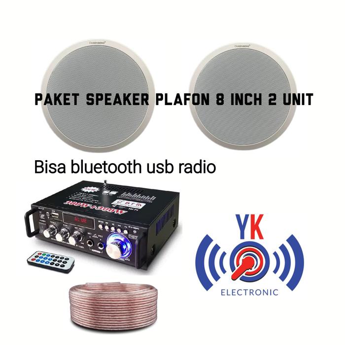 Jual paket speaker plafon inch titik ceiling speaker bluetooth