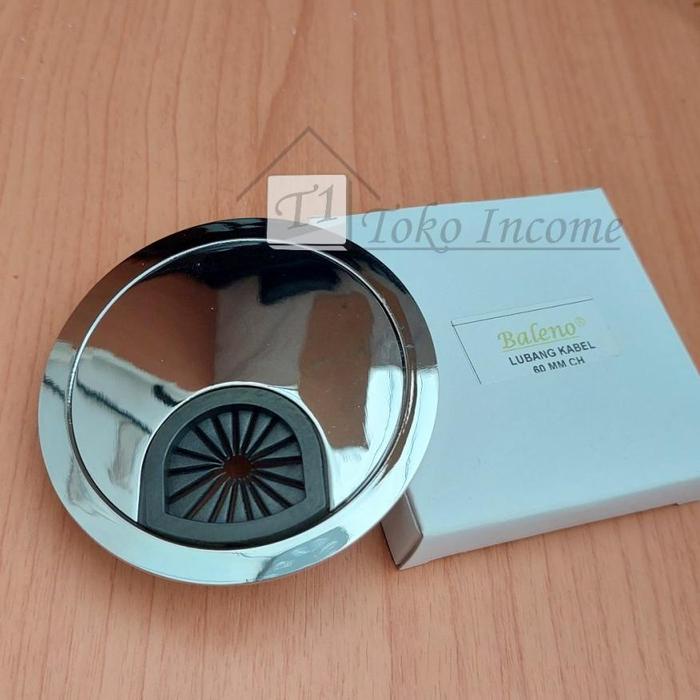 Gambar Tutup Lubang Kabel / Grommet Cable / Tutup Gromet Stainless / Chrome Meja Kantor Kabinet TV Dapur Kitchen Set - CHROME dari JOES GANDOES undefined Tokopedia