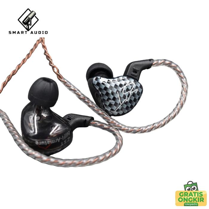 Gambar IEM Knowledge Zenith KZ - ZST Hybrid with Mic - Hitam dari SMART AUDIOKU undefined Tokopedia