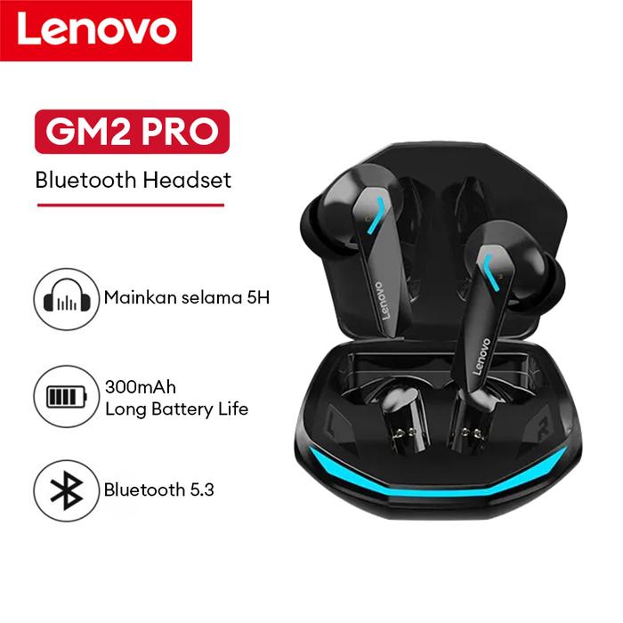 Gambar Lenovo GM2 PRO True Wireless Bluetooth Headphone tws Gaming Earphone - Hitam dari Lenovo ThinkPlus Store undefined Tokopedia