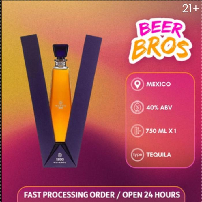1800 Tequila Añejo 750ml 40% Promo 1800 Milenio Extra Añejo