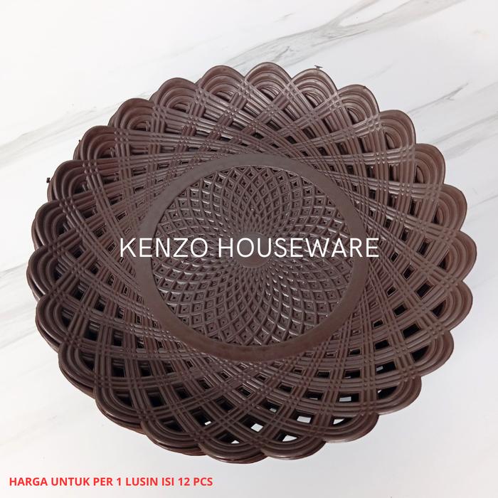 Gambar Piring Rotan Piring Rotan Buah Plastik Warna Piring Anyam Cekung Sayur Buah Murah - 1 LUSIN COKELAT dari KENZO HOUSEWARE undefined Tokopedia