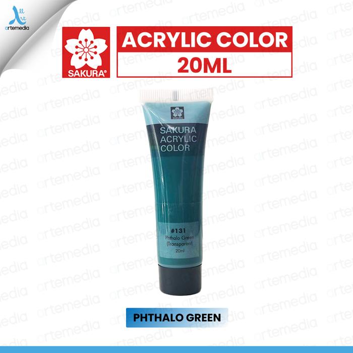 Gambar Cat Akrilik Sakura 20ml Acrylic Color Paint - 01/03 - PHTHALO GREEN dari Artemedia_NEW undefined Tokopedia