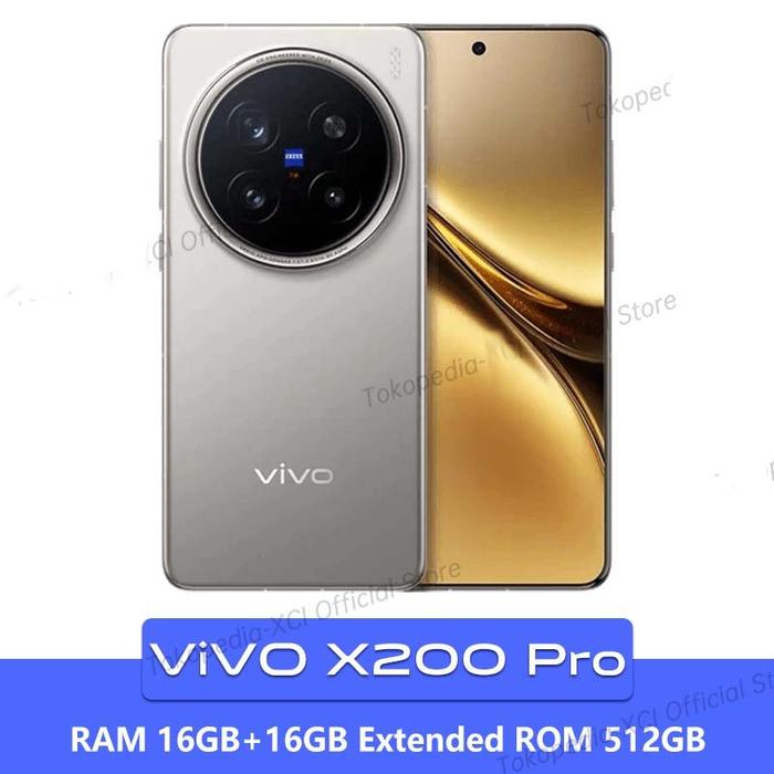 Gambar VIVO X200 PRO Ram 16GB /512GB Kamera Telephoto 200MP OIS -Batt EQ6000 mAh Bluevolt - Resmi - X200 PRO GRAY dari Maintech Gadget undefined Tokopedia