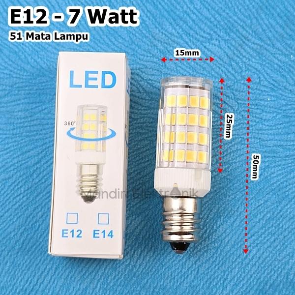 Gambar Lampu Halogen Kacang LED Lampu Hias E12 E14 E17 5W 7W 9W 12W Warna Putih Warm White Lampu Kulkas - E12-7W-KUNING dari mandirielektronik02 undefined Tokopedia