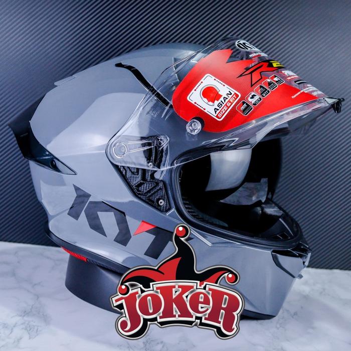 Gambar KYT HELM R2R SOLID | PLAIN GORILA GREY | DOUBLE VISOR - STANDART, XL dari JOKER HELM undefined Tokopedia