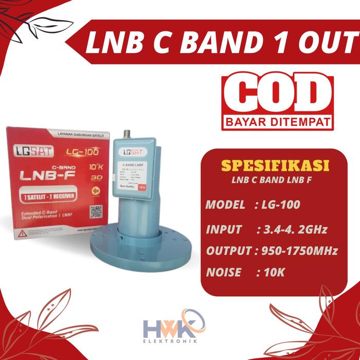 Gambar LNB C BAND PARABOLA JARING 1 OUT 1 TV PLUS BRACKET SINYAL KUAT - PLUS BRACKET dari HWK ELEKTRONIK undefined Tokopedia