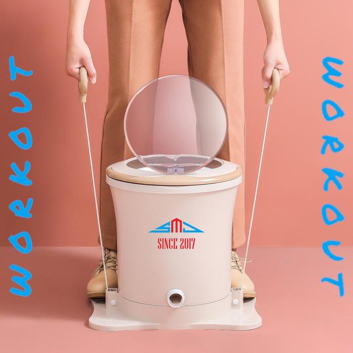 Gambar Mesin Cuci Mini & Pengering Manual / Portable Washing Machine & Drying Non-Electric / Tanpa Listrik / Engkol - WorkoutBeige dari FOCUS FIT undefined Tokopedia