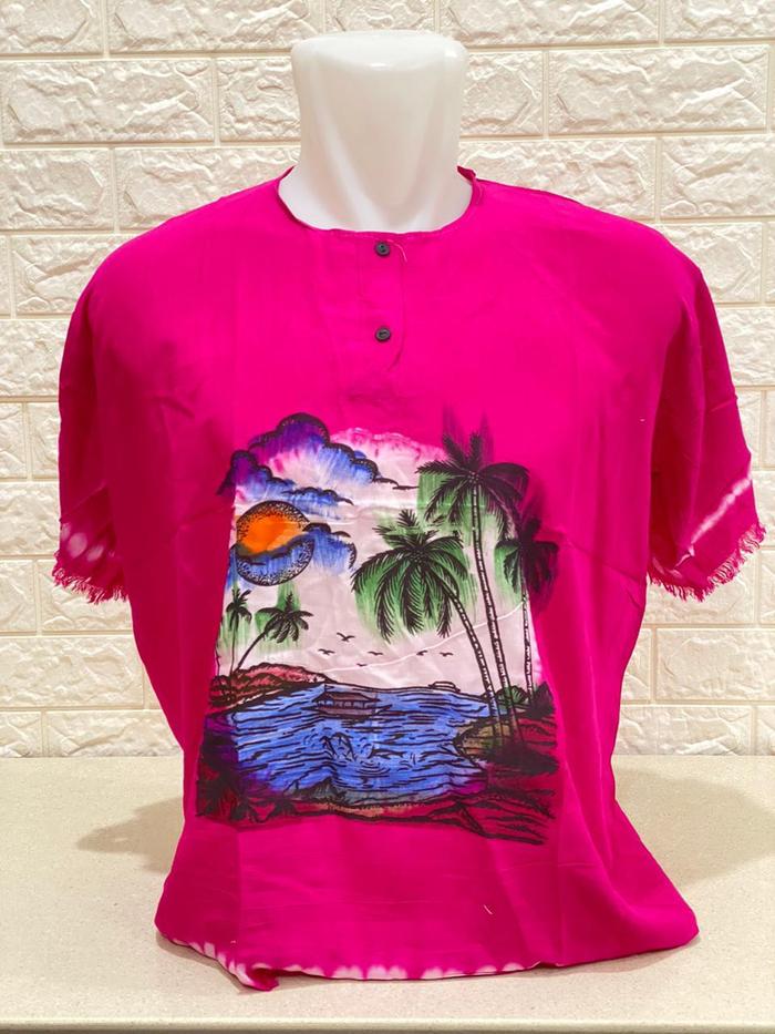 Gambar BAJU BALI BARONG DASAR WARNA POLOS PANTAI UNISEX - fanta dari QiaoBeauty02 undefined Tokopedia