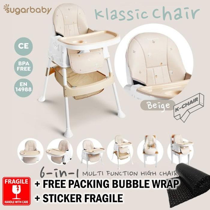 Gambar Sugar Baby Booster Seat Sit On Me 4in1 High Chair Kursi Makan Bayi - KlasicCh Beige dari WINNER BABY SHOP undefined Tokopedia