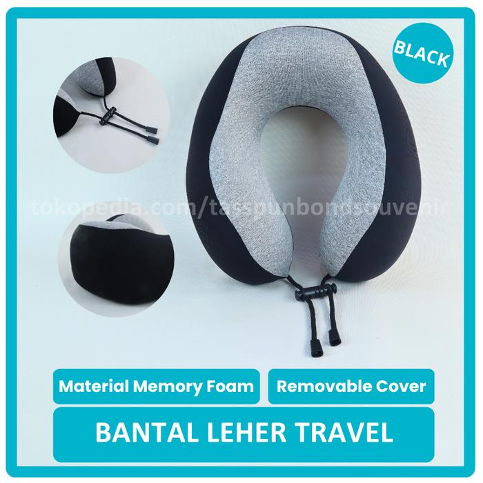 Gambar Bantal Leher Traveling Premium Travel Neck Pillow Bantal Leher Memory Foam - Black dari RAJAASPUNBOND undefined Tokopedia