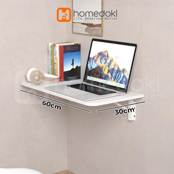 Gambar Homedoki Meja Lipat Dinding/Meja Tempel Dinding/Meja Dinding Tembok/Meja Makan Lipat Dinding - 60*30cm dari Homedoki Medan Store undefined Tokopedia