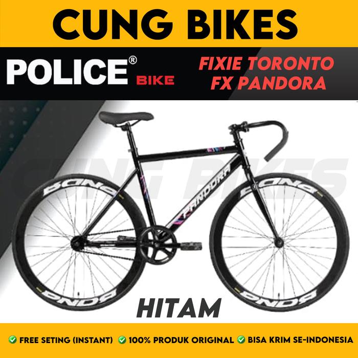 Gambar Sepeda Fixie POLICE TORONTO FX PANDORA BULLHORN By ELEMENT 700C Rem Torpedo - Hitam dari Cung Bikes undefined Tokopedia